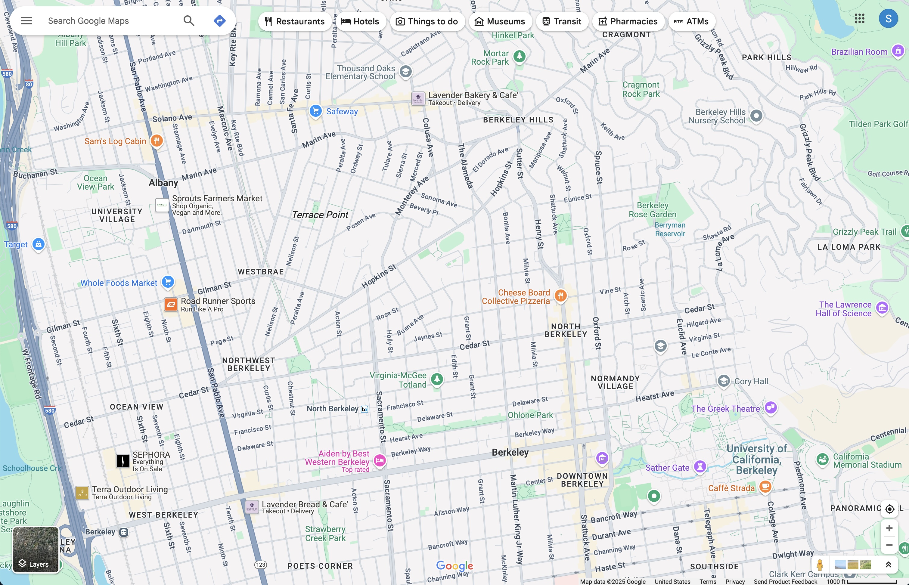 Google Maps for Berkeley